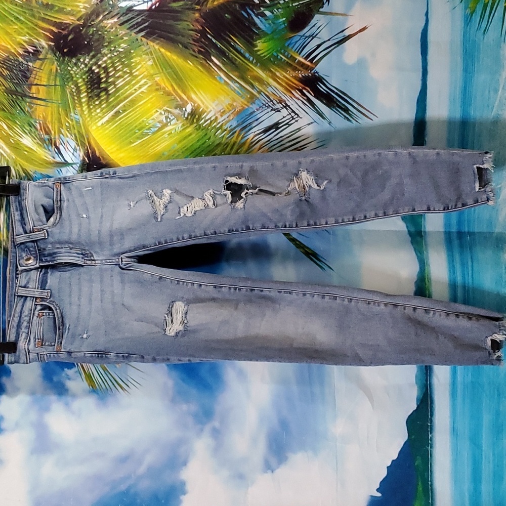 American Eagle NE(X)T LEVEL STRETCH JEGGING Rip distressed women's denim size 00